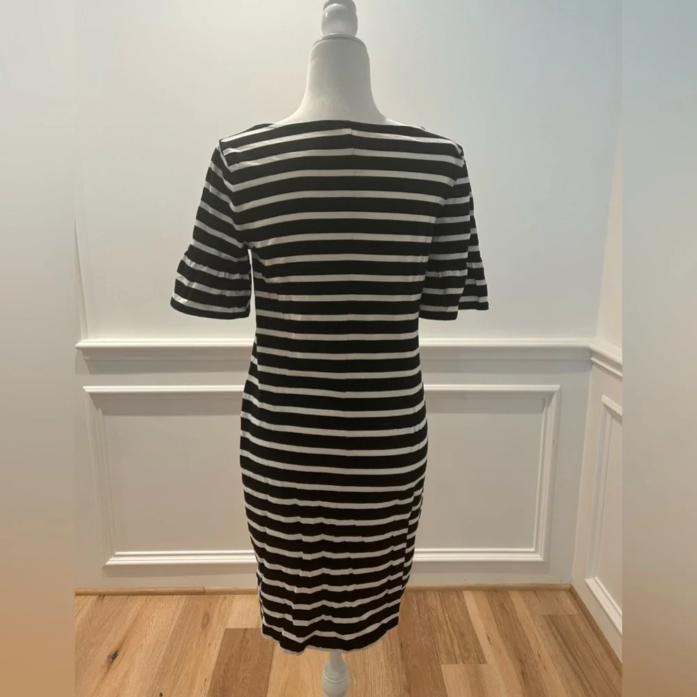 J.‎ Crew black and white striped dress size small